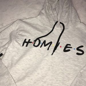 On fire “friends” hoodie